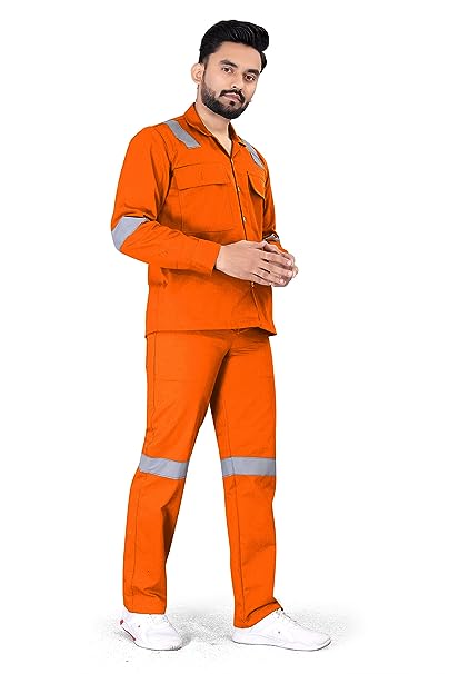 Work Suit With Reflective Tape