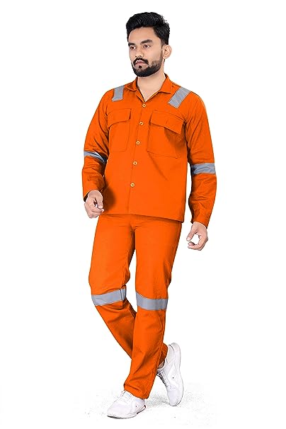 Work Suit With Reflective Tape