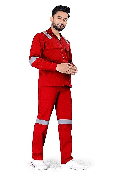 Work Suit With Reflective Tape