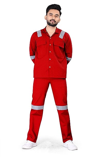 Work Suit With Reflective Tape