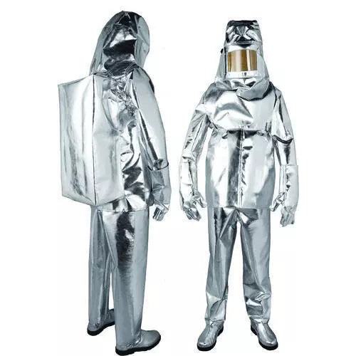 Alumaster Aluminized Fire Safety Suit - EN ISO 11612 Certified, Heat & Flame Resistant, Waterproof, Multi-Layer Protection for Industrial Safety
