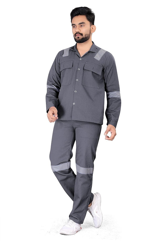 Work Suit With Reflective Tape