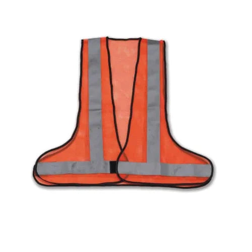 3 Side open safety jacket RJ3: 120 GSM fabric grey tape