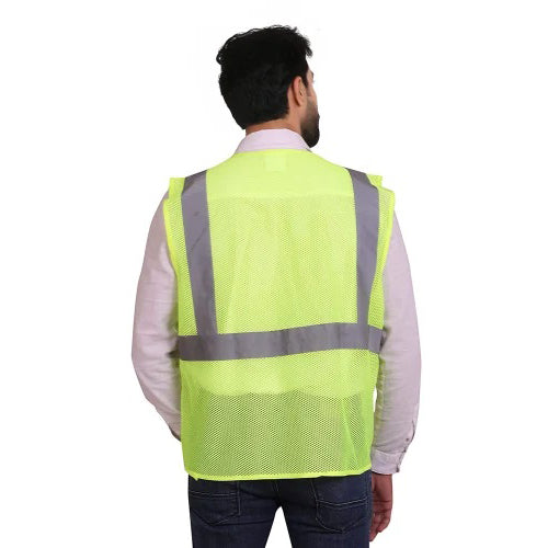 Safety Jacket RJ5 | Splendor Green Reflective Safety Jacket with 3M Reflective Tape