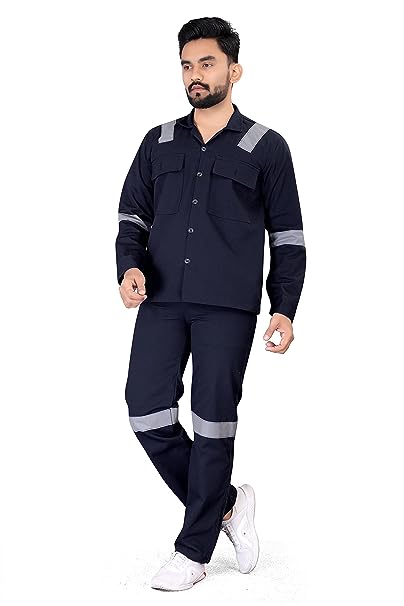 Work Suit With Reflective Tape
