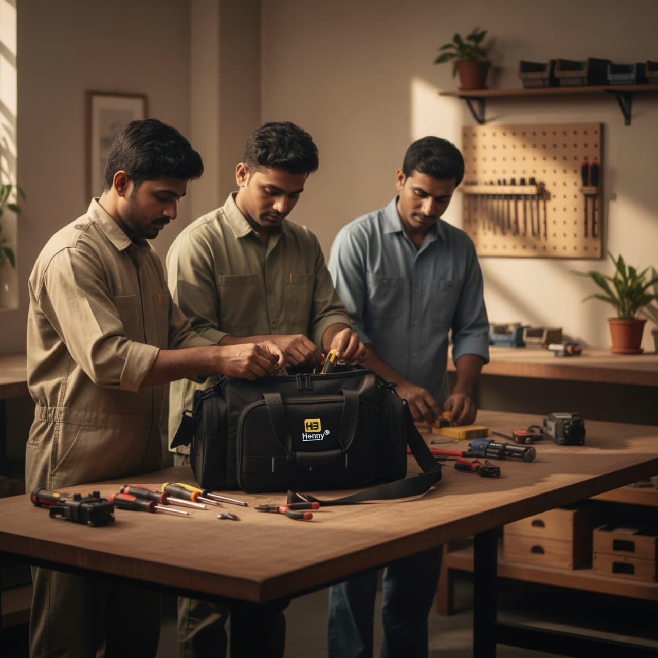18-Inch Heavy Duty Tool Bag – 50kg Load Waterproof Urban Cord Electrician & Technician Tool Bag with Fixed Shoulder Strap