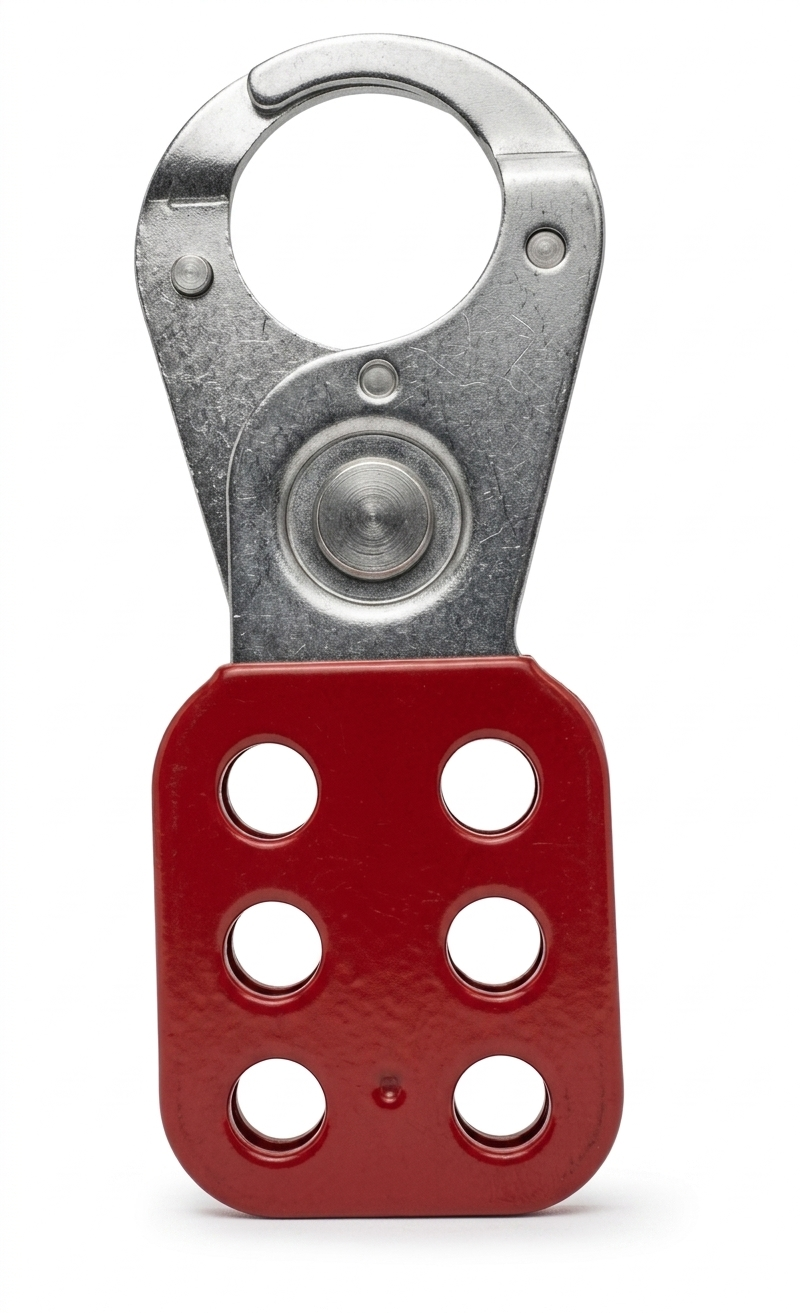 LUKKO LS-H24 Small Lockout Hasp | Vinyl Coated 6 Hole Industrial LOTO Safety Hasp