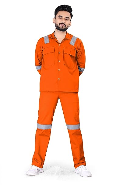 Work Suit With Reflective Tape