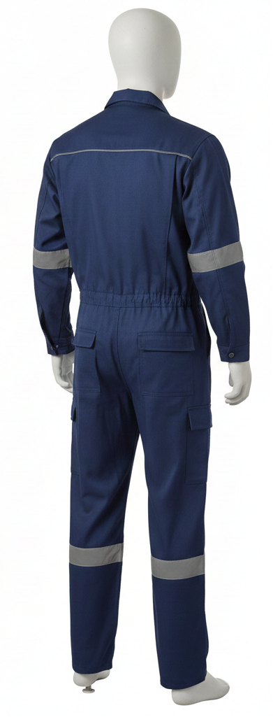 Industrial Safety Coverall MBS001 – 100% Polyester 180 GSM with Reflective Tape