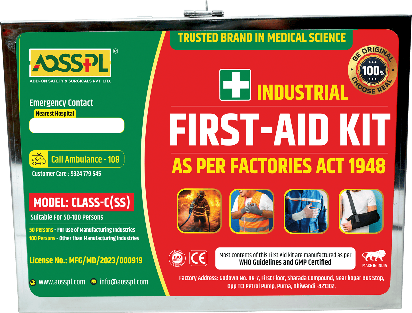 CLASS-C (SS) First Aid Kit – Compact Stainless Steel Emergency Kit