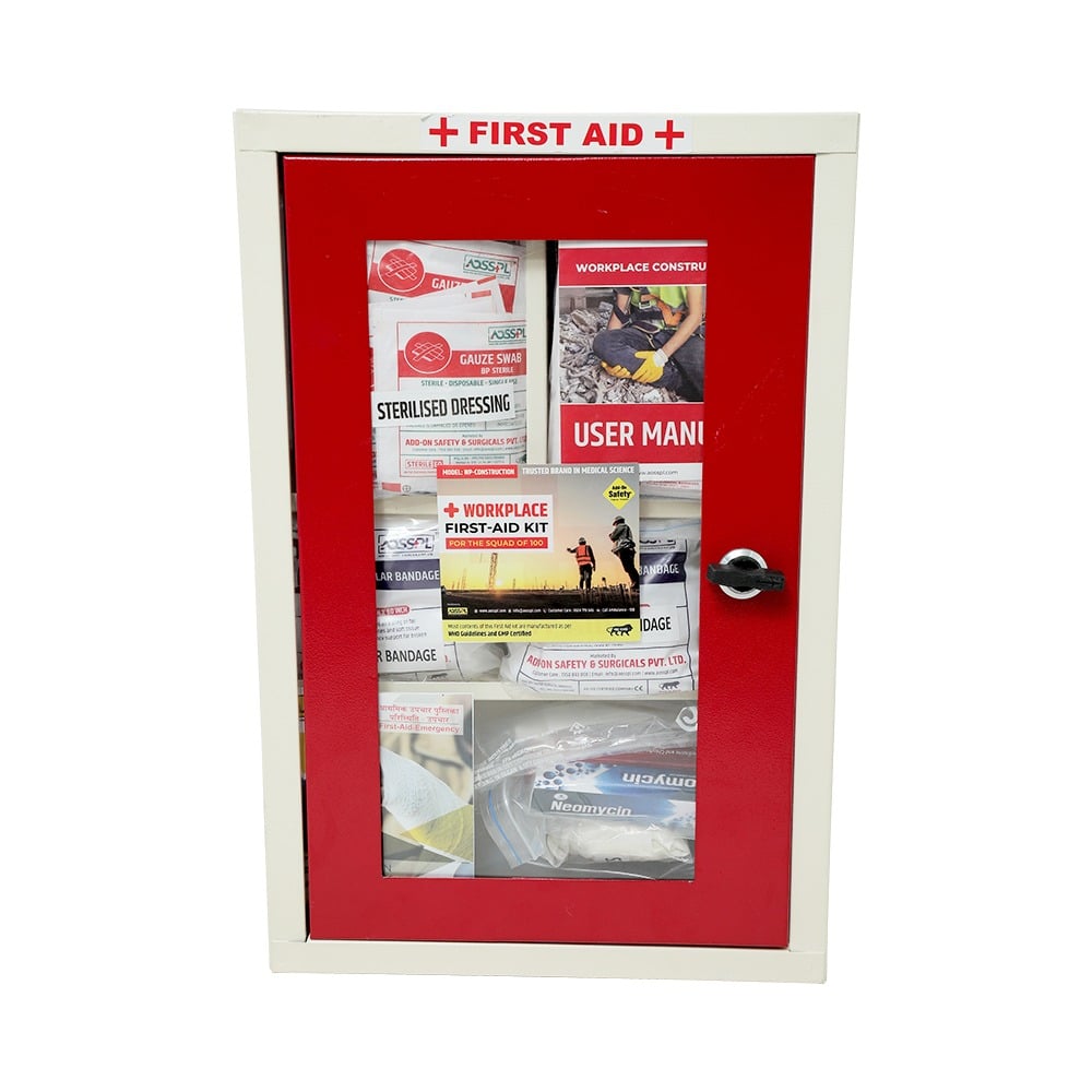 First-Aid Kit As Per BOCW Act (Model: WP-CONSTRUCTION) | Suitable For: 25 persons