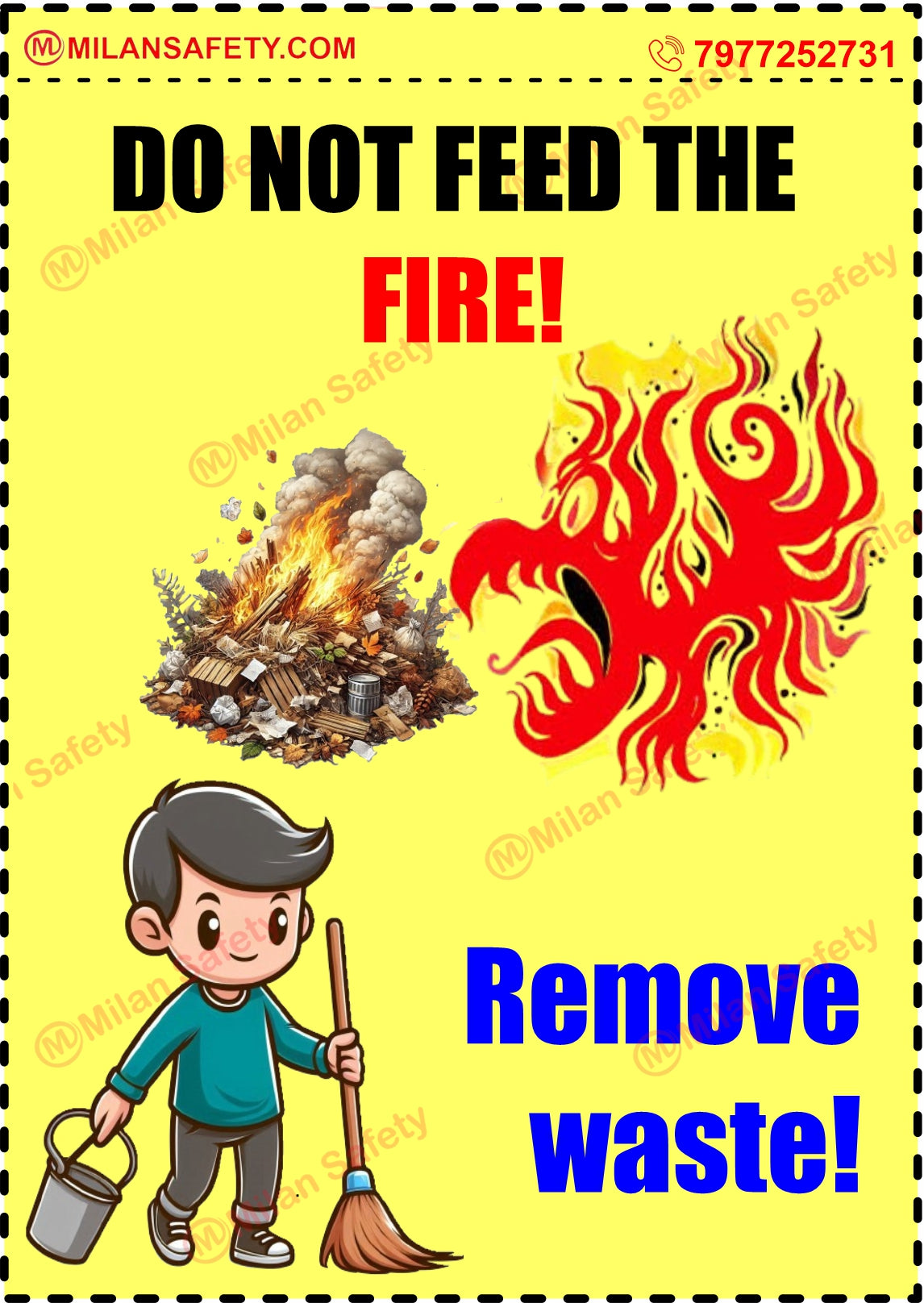 Do not feed fire | Safety Posters | Safety signs