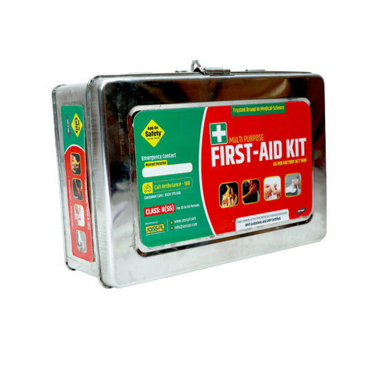 CLASS-B (SS) First Aid Kit – Advanced Medical Kit in Stainless Steel Case