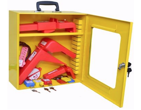 Lukko Safety Electrical & Mechanical Lockout Tagout Station Kit (Yellow) - LS-K34S