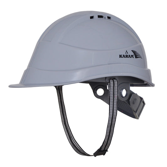 Karam Safety Helmet with protective Peak with Slider type Adjustment and Ventilators