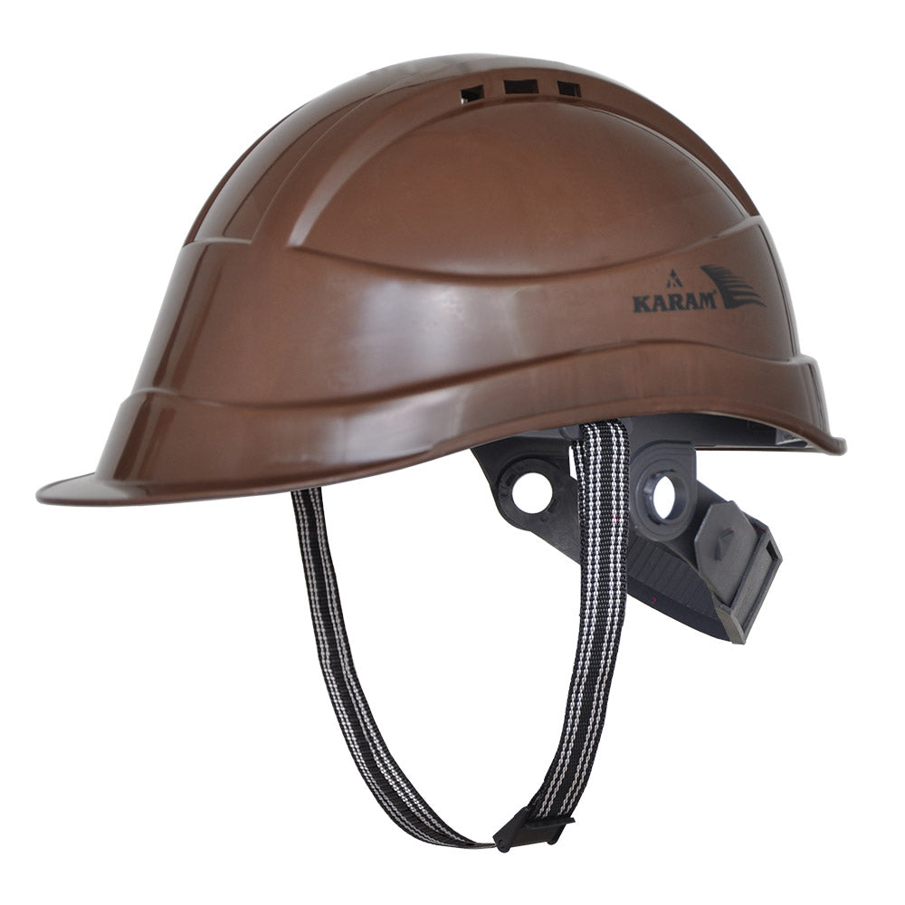 Karam Safety Helmet with protective Peak with Slider type Adjustment and Ventilators