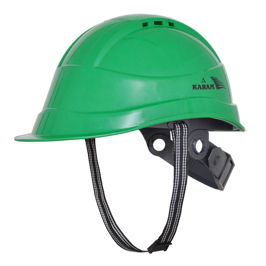 Karam Safety Helmet with protective Peak with Slider type Adjustment and Ventilators