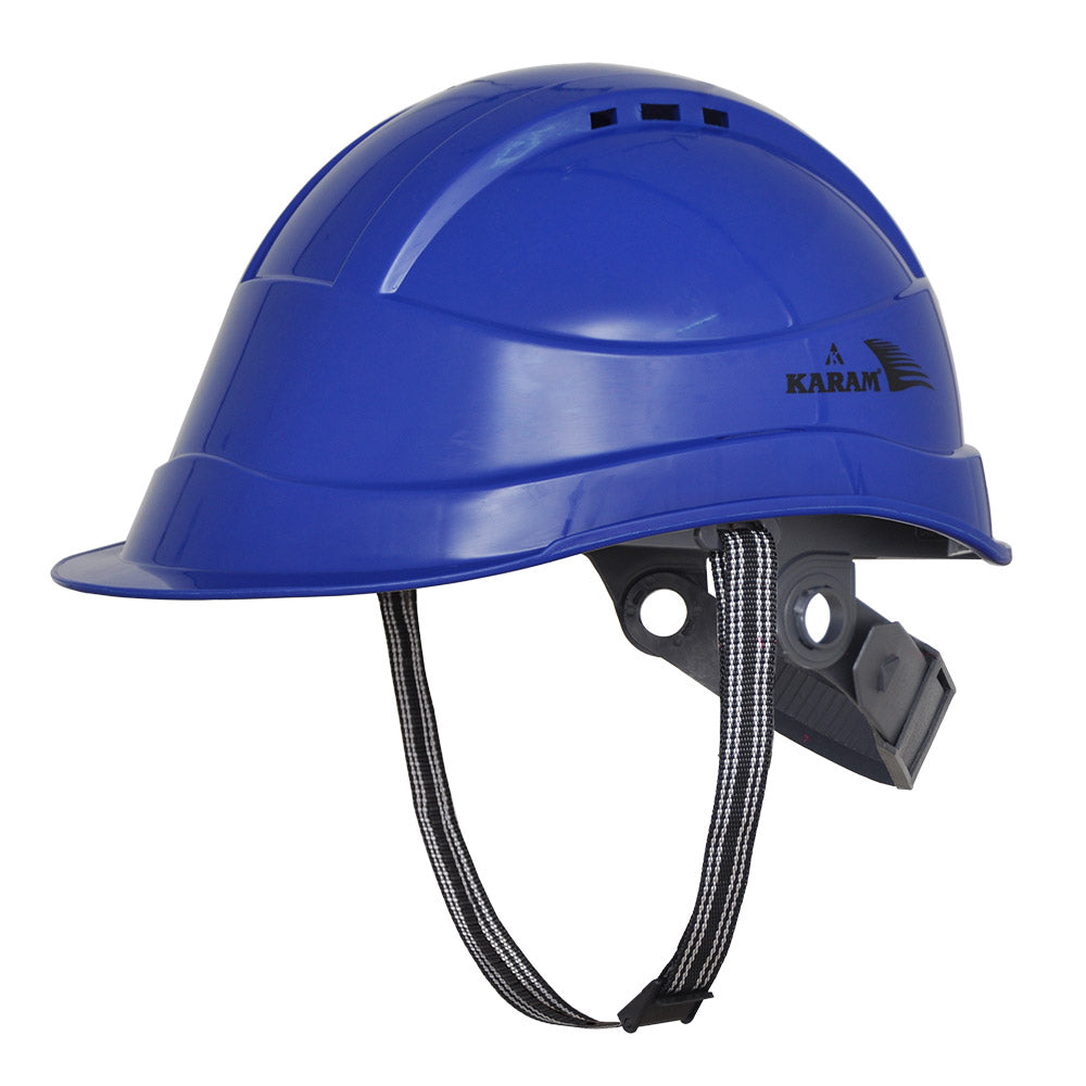 Karam Safety Helmet with protective Peak with Slider type Adjustment and Ventilators