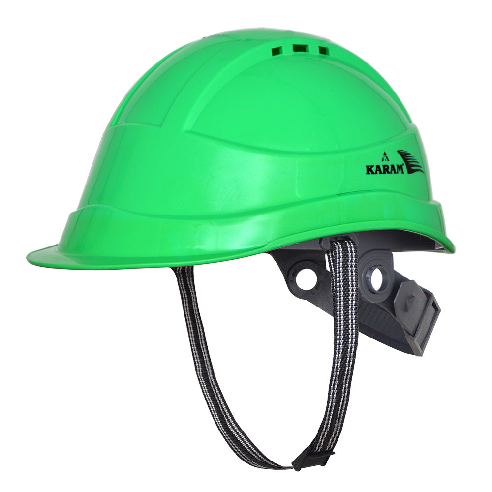 Karam Safety Helmet with protective Peak with Slider type Adjustment and Ventilators