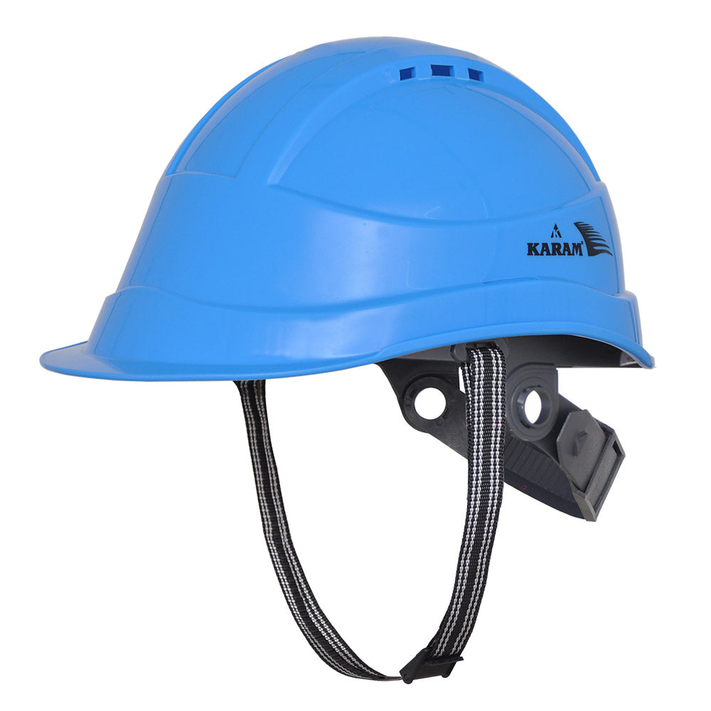 Karam Safety Helmet with protective Peak with Slider type Adjustment and Ventilators