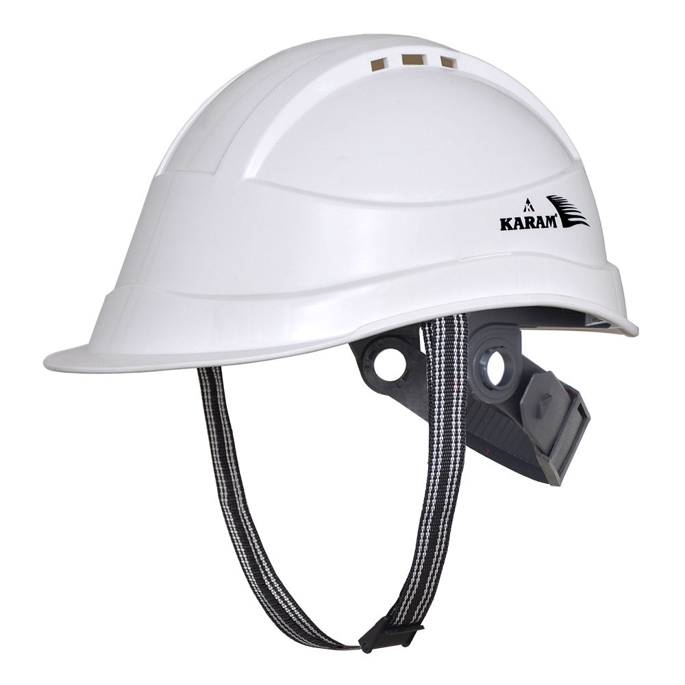 Karam Safety Helmet with protective Peak with Slider type Adjustment and Ventilators