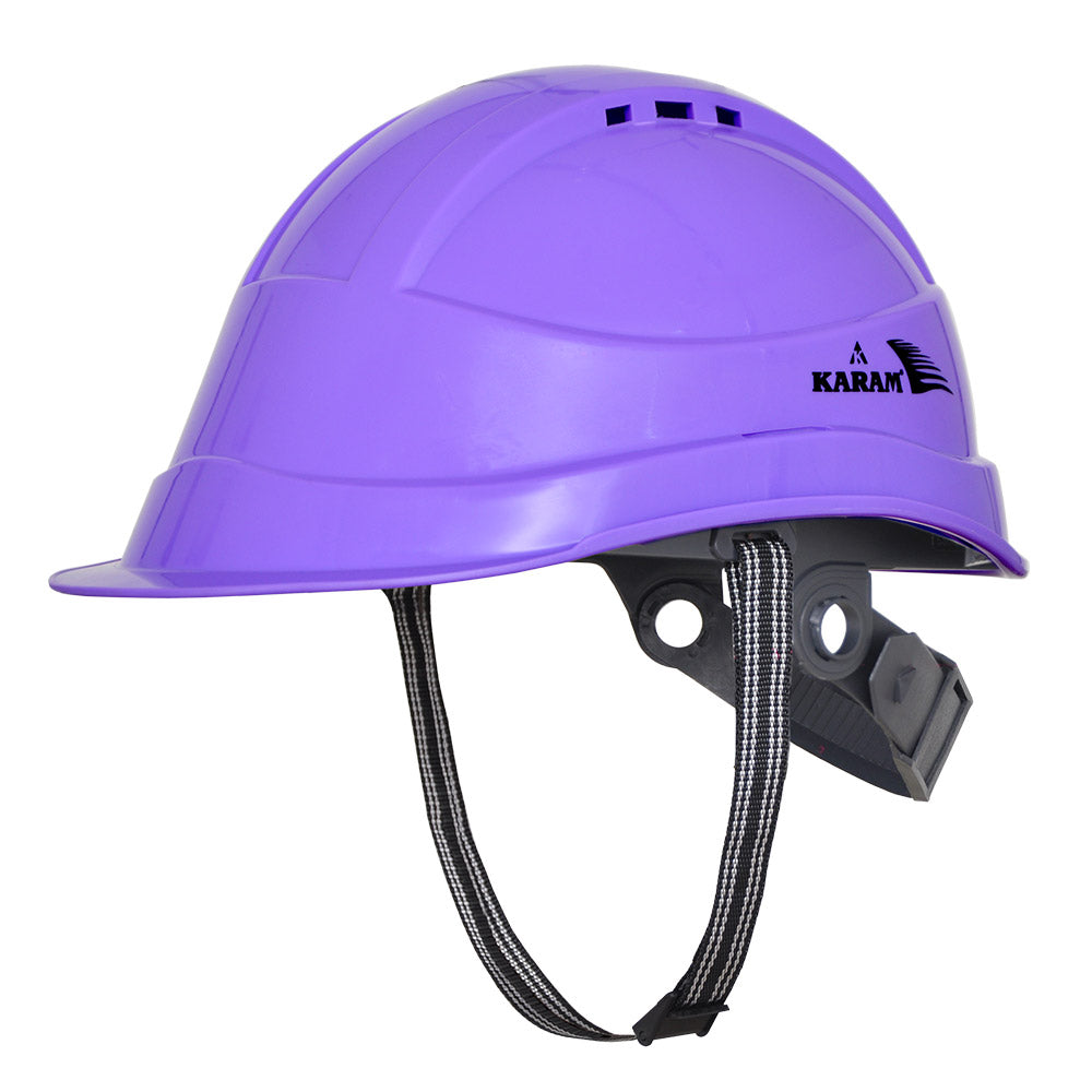 Karam Safety Helmet with protective Peak with Slider type Adjustment and Ventilators