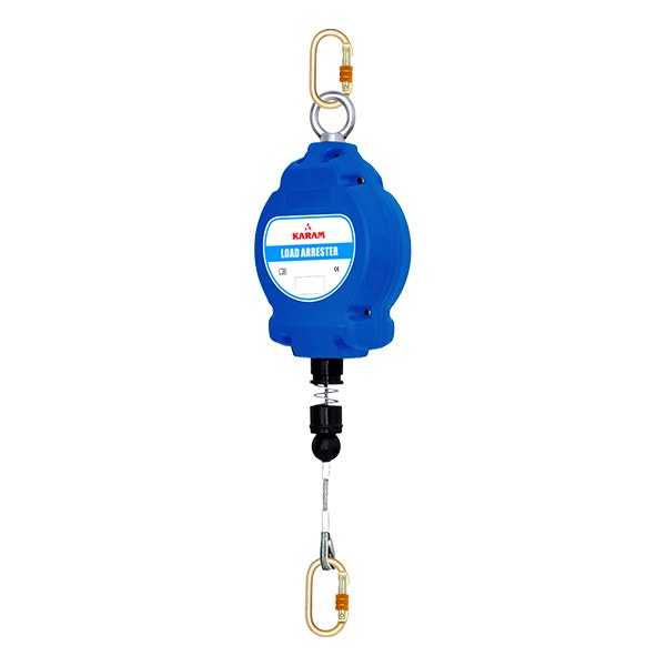Karam LA0200 10 - LOAD ARRESTER (MAX. WEIGHT 200KGF) WITH GALVANISED STEEL WIRE ROPE DIA 4.8MM LENGTH 10 MTR PN112 AT ANCHORAGE END & PN112 AT ATTACHMENT END LA0200-10