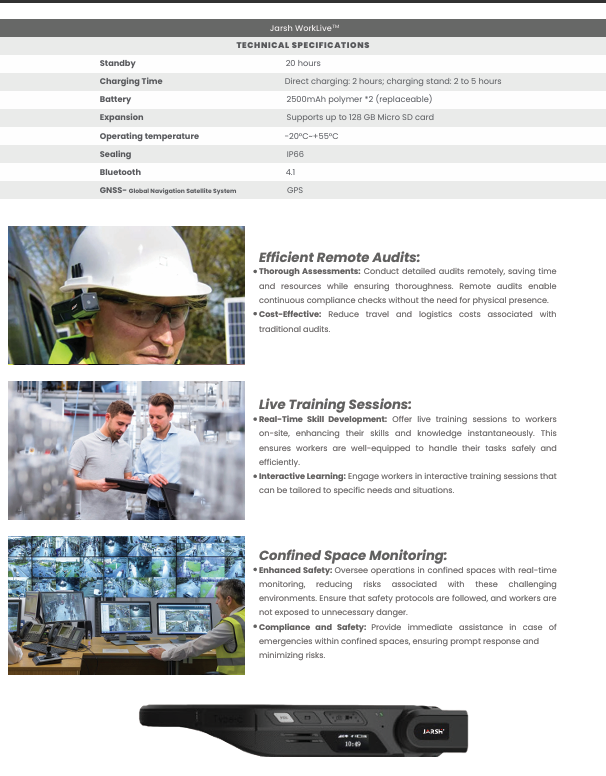 Smart Safety Helmet with HD Camera & Real-Time Monitoring