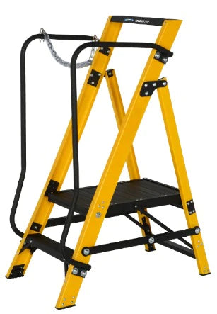 Industrial FRP Heavy Duty Ladder Youngman Megastep - Work Platform