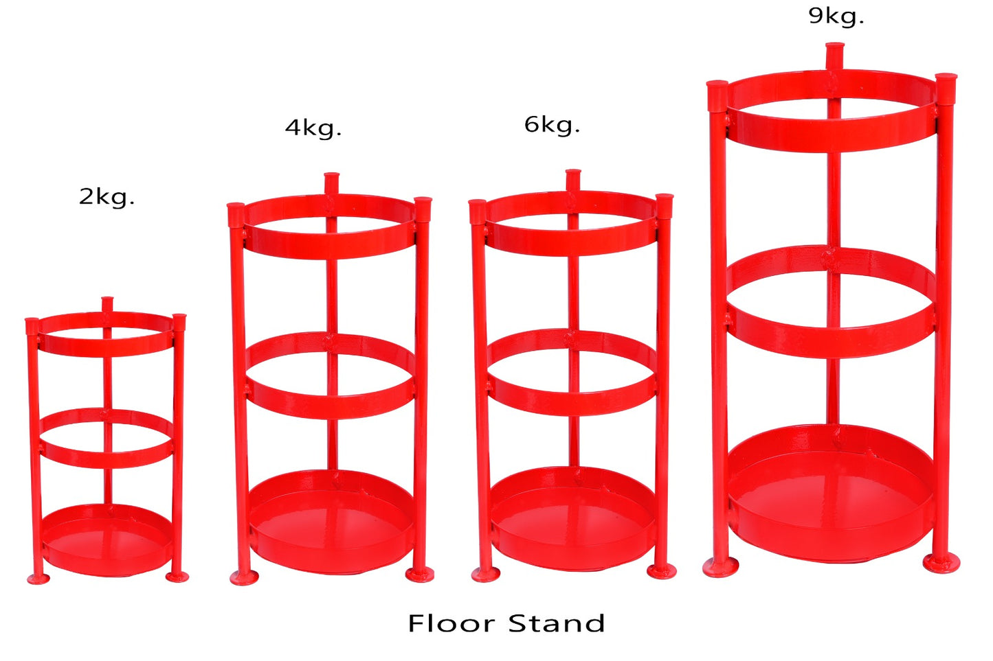 Durable Mild Steel Fire Extinguisher Floor Stand – Painted Red
