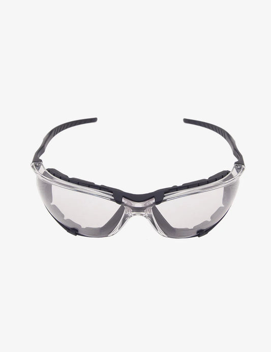 BLACK+DECKER BXPE0503IN Safety Spectacles – Sporty Wrap-Around Design with Padded Gasket, Scratch-Resistant Lens, EN 166 Certified