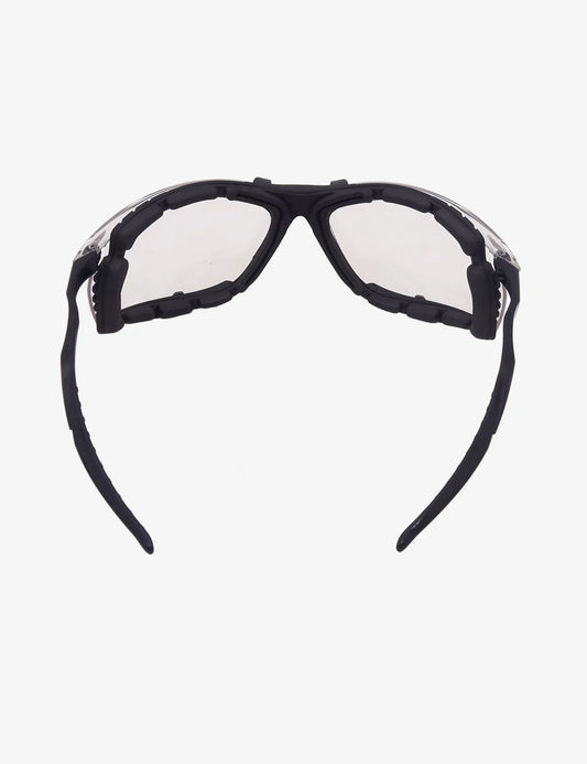 BLACK+DECKER BXPE0503IN Safety Spectacles – Sporty Wrap-Around Design with Padded Gasket, Scratch-Resistant Lens, EN 166 Certified