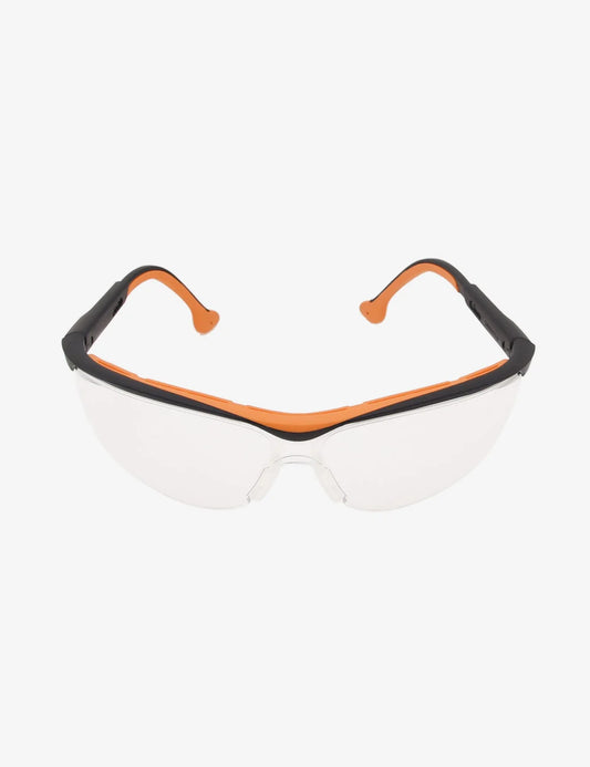 BLACK+DECKER BXPE0504IN Safety Spectacles – Stylish Polycarbonate Eyewear with Angular Temples, UV & Scratch Protection, EN 166 Certified