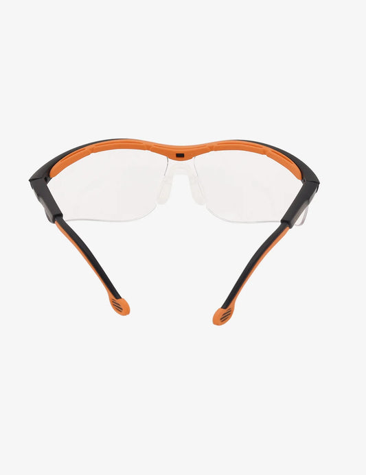 BLACK+DECKER BXPE0504IN Safety Spectacles – Stylish Polycarbonate Eyewear with Angular Temples, UV & Scratch Protection, EN 166 Certified