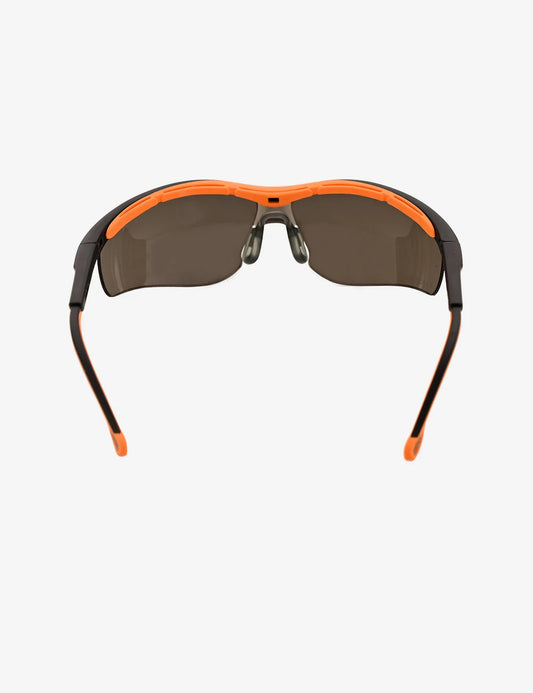 BLACK+DECKER BXPE0514IN Safety Spectacles – Smoke Lens, Stylish Wrap-Around Eye Protection with UV & Scratch Resistance, EN 166 Certified