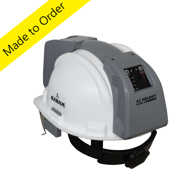 KARAM ISI Certified Aironic Air Conditioned Safety Helmet with Cooling, Heating System, PN629AC(WHITE)