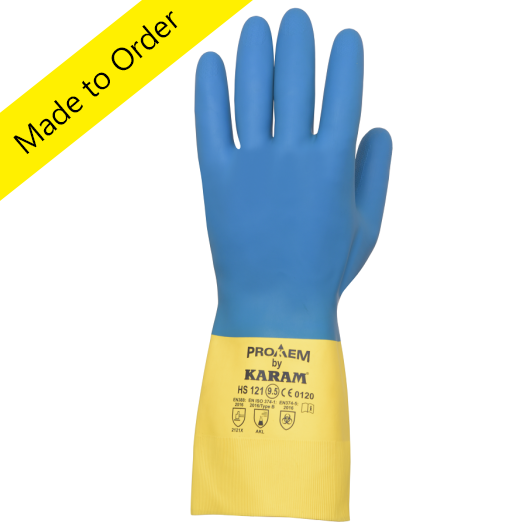 ProKem Chemical Resistent Neoprene and Natural Rubber Glove, HS121