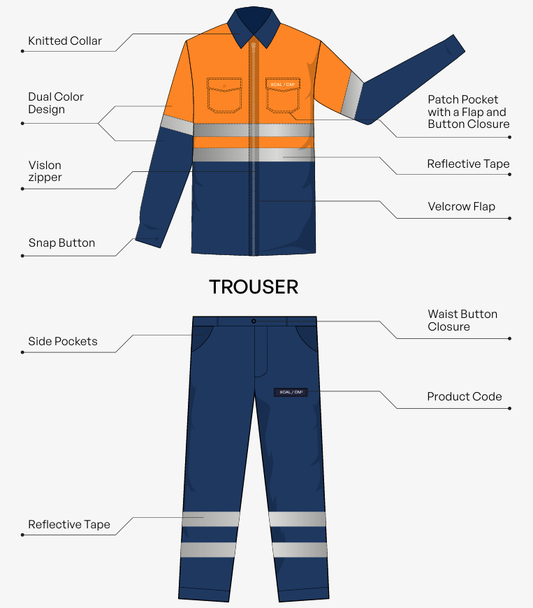 8 Cal/cm² Arc Flash Suit Kit | NFPA 70E Certified FR Jacket & Trouser | HRC 2 Electrical Safety PPE