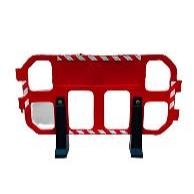 heavy duty interlocking Barrier (sand fillable ) with Stylish Black Legs for Enhanced Traffic Management