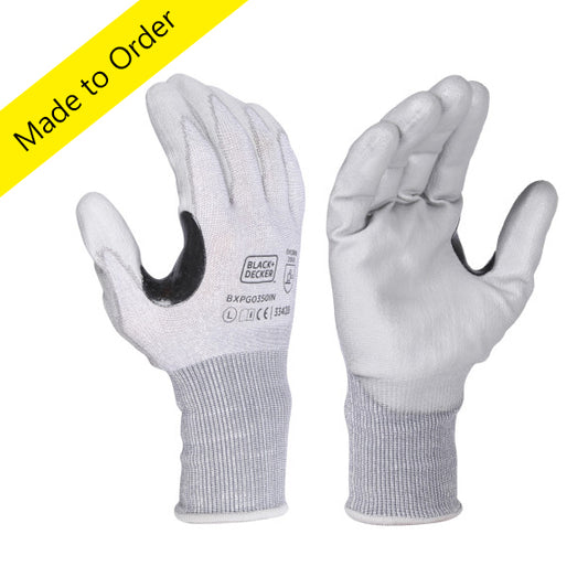 White PU Coated Safety Hand Gloves, BXPG0350IN