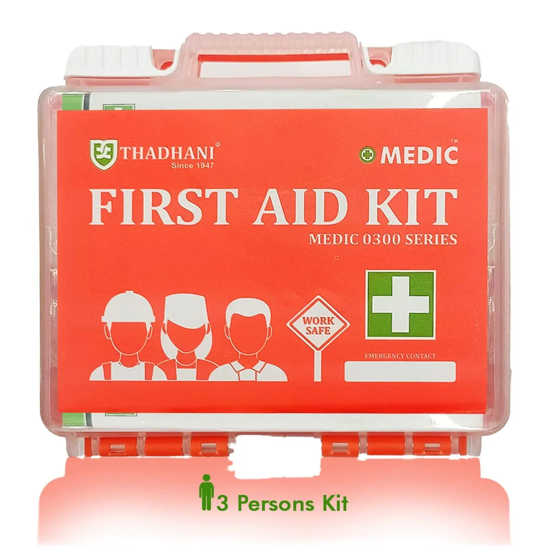 Thadhani Medic 0300 Series 3 Person First Aid Kit | Compact ANSI Type III Emergency Medical Kit