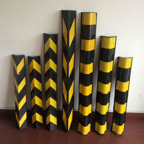 Rubber Corner Guards with Yellow Reflective Stickers