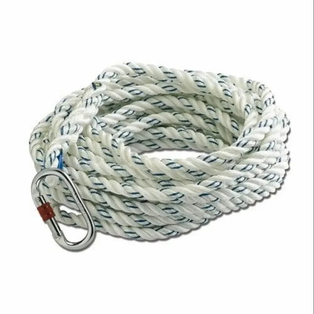Polyamide Rope (SH18 Hook & End Stop Knob) - High-Strength, CE-Approved | White Polyamide lifeline rope 14mm