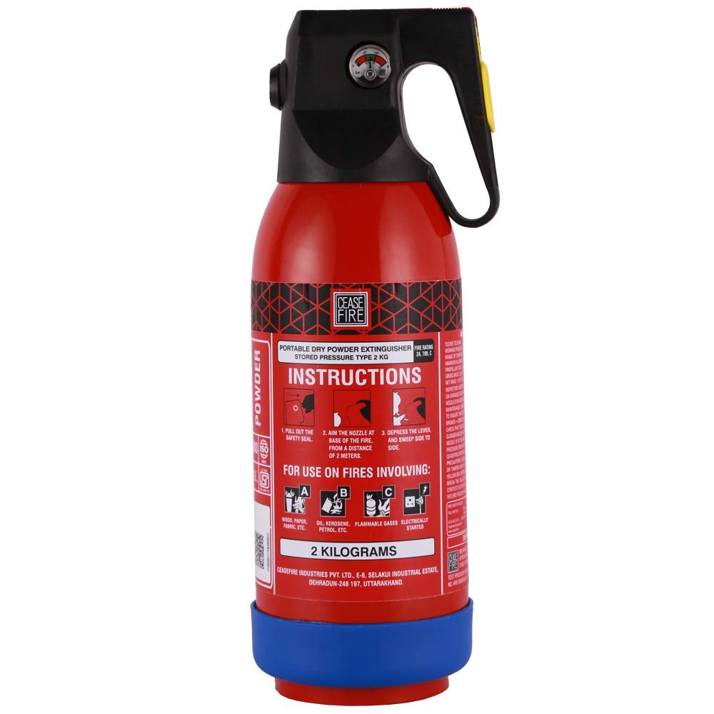 Ceasefire Powder Based Car & Home Fire Extinguisher (Red) - 1 kg
