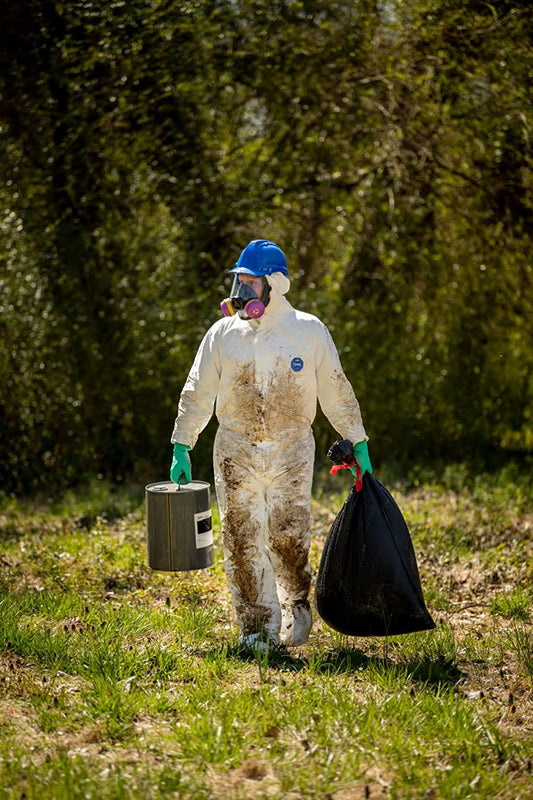 DuPont Tyvek Disposable Coverall with Hood, Elastic Cuff, White (Pack of 6)