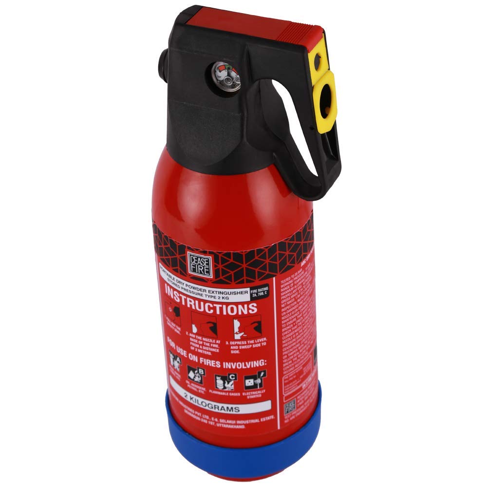 Ceasefire Powder Based Car & Home Fire Extinguisher (Red) - 1 kg