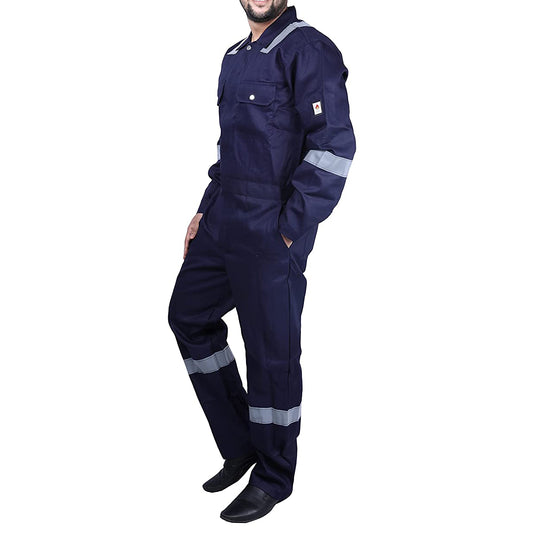 Boiler suits with reflective tape