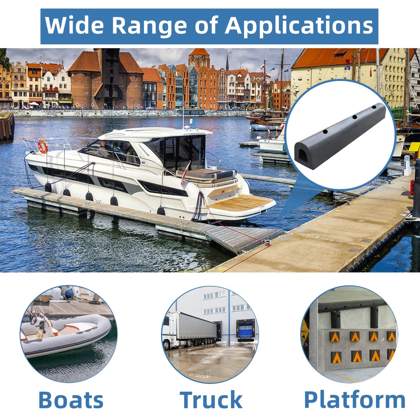 D Type Rubber Dock Bumper
