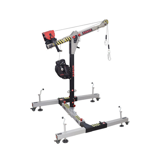 KARAM Confined Space Rescue Davit Arm Kit PN677 with Winch & Fall Arrester | EN Certified Safety System