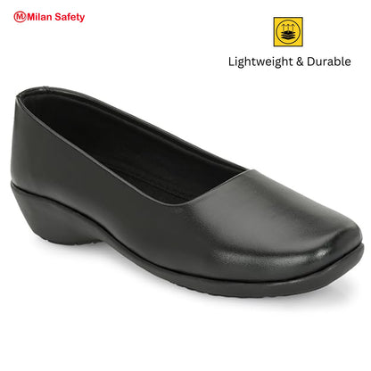Milan Safety LB04 Ladies Belle Shoes | Lightweight Comfortable Work & Daily Wear Footwear with Non-Slip Sole